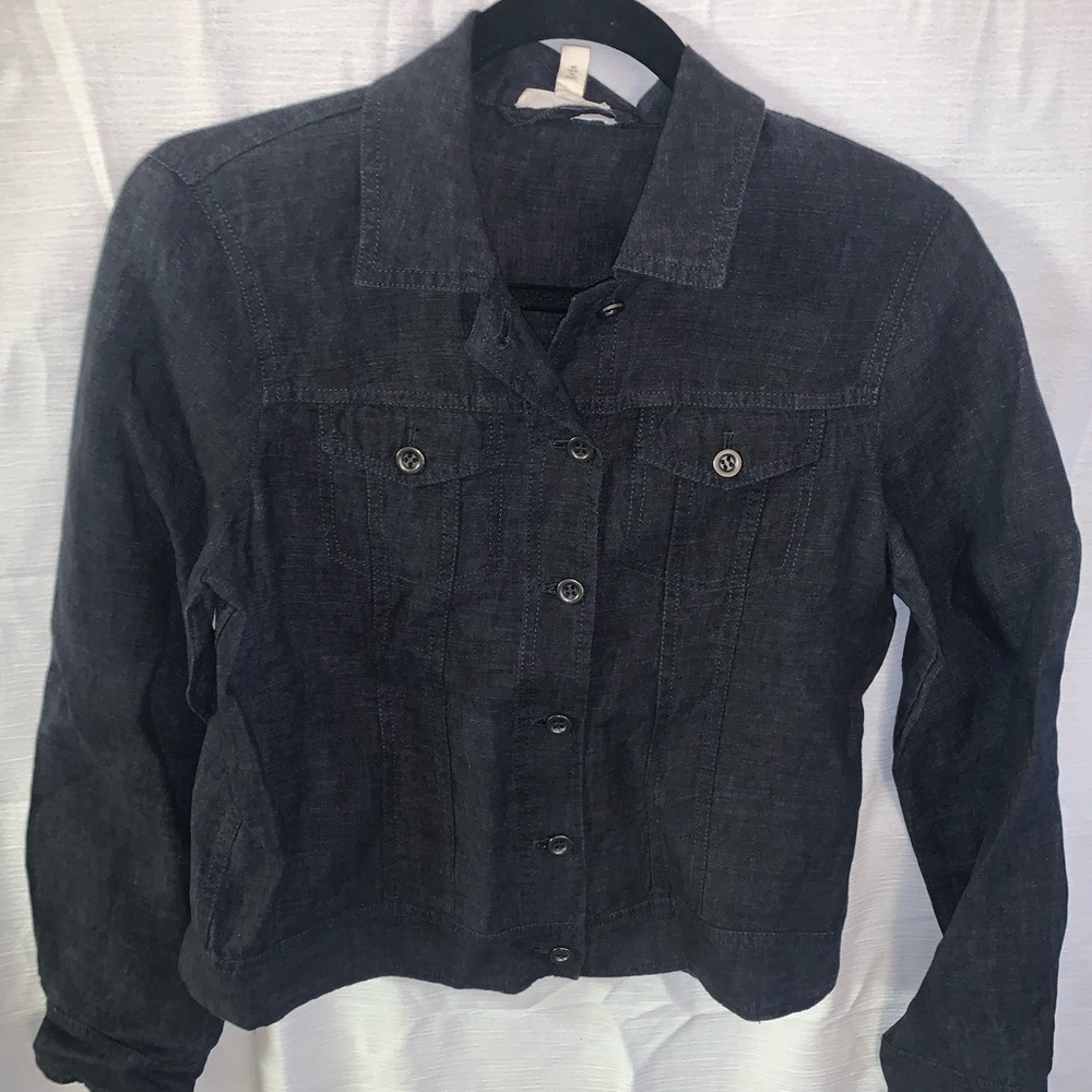 Eileen Fisher linen button up jacket